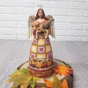 Jim Shore Autumn Angel Figurine with Harvest Colors